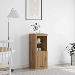 vidaXL LED Sideboard Artisan Eiken 41 x 37 x 100 cm Bewerkt hout