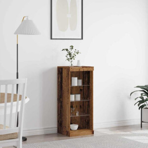 vidaXL LED Sideboard Oudhout 41 x 37 x 100 cm Bewerkt hout