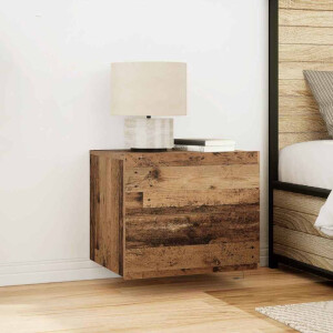 vidaXL Nachtkastje met lade 2 pcs Oudhout 50 x 39 x 41 cm Bewerkt hout