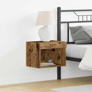 vidaXL Tv-meubelset met LED Oudhout 40 x 30 x 30 cm Bewerkt hout