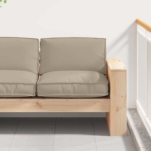 vidaXL Kussen Taupe 80 x 80 x 12 cm Oxford Stof