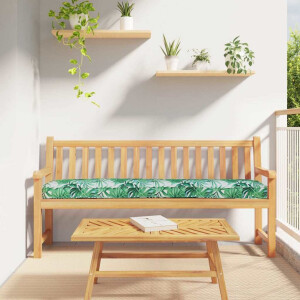 vidaXL Palet Kussen Groen Bladpatroon 180 x 40 x 8 cm Oxford Stof