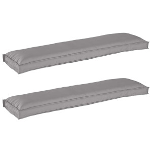 vidaXL Pallet Kussen Set 2 pcs Grijs 150 x 40 x 8 cm Oxford Stof