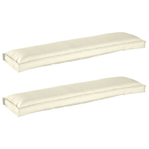 vidaXL Pallet Kussen Set 2 pcs Crème 150 x 40 x 8 cm Oxford Stof