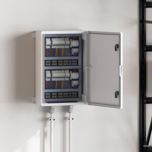 vidaXL Bedieningskast Grijs 47 x 20 x 50 cm ABS Kunststof