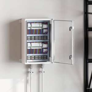 vidaXL Bedieningskast Grijs 47 x 20 x 50 cm ABS Kunststof