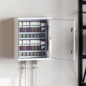 vidaXL Bedieningskast Grijs 57 x 23 x 60 cm ABS Kunststof