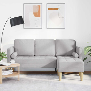 vidaXL Bankstel Wolkengrijs 173 x 131 x 67 cm Polyester