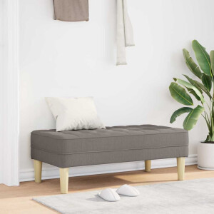 vidaXL Bank met kussen Taupe 113 x 57 x 39 cm Stof