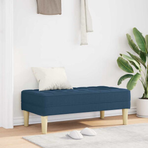 vidaXL Bank met kussen Blauw 113 x 57 x 39 cm Stof