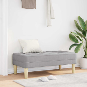 vidaXL Bank met kussen Wolkengrijs 113 x 57 x 39 cm Stof