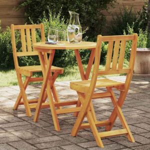 vidaXL Bistroset 3 pcs Olie naturel Massief Acaciahout