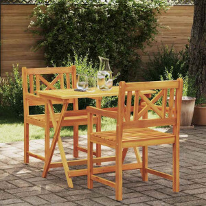 vidaXL Tuinstoelen 2 pcs Naturel Massief Acaciahout