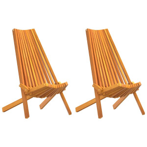 vidaXL Stoel 2 pcs Bruin 69 x 56 x 84 cm Massief Acaciahout