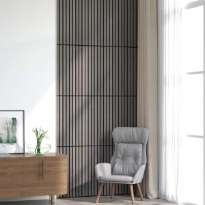 vidaXL Akoestische wandpanelen 8 st latten 60,5x60 cm eikenfineer