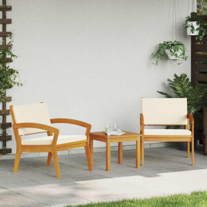 vidaXL Tuinstoel met kussen 2 pcs Olie naturel Massief Acaciahout