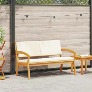 vidaXL Tuinbank met kussen Olie naturel Massief Acaciahout