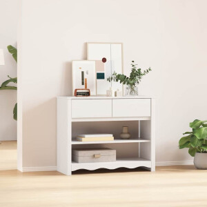 vidaXL Wandtafel Drammen Wit 89,5 x 37 x 73 cm Massief grenenhout