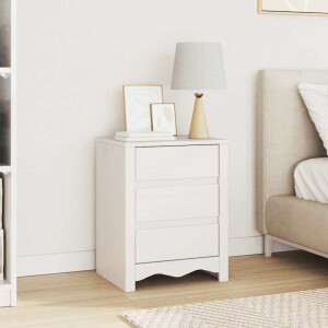 vidaXL Salontafel Drammen Wit 45 x 35 x 56 cm Massief grenenhout