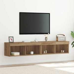 vidaXL Tv-meubelset 2 pcs Artisan Eiken 80 x 30 x 30 cm Bewerkt hout