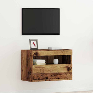 vidaXL TV Wandkast Oud hout 60 x 30 x 40 cm Bewerkt hout