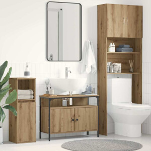 vidaXL Badkamertenk te kast artisanaal eikenkleurig 80 x 30 x 60 cm