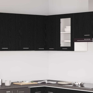vidaXL Hangkast Lyon Zwart Eiken 57 x 57 x 60 cm Bewerkt hout