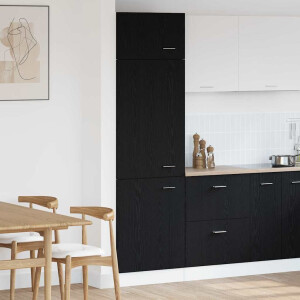 vidaXL Hangkast Lyon Zwart Eiken 60 x 31 x 207 cm Bewerkt hout