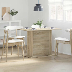 vidaXL Eettafel Sonoma Eiken 110 x 60 x 75 cm Bewerkt hout