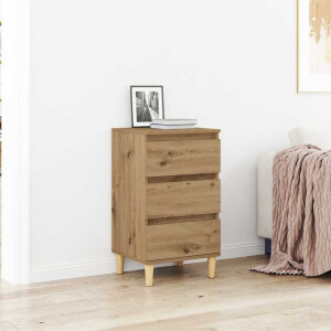 vidaXL Nachtkastje met lade Artisan Eiken 40 x 35 x 70 cm Bewerkt hout