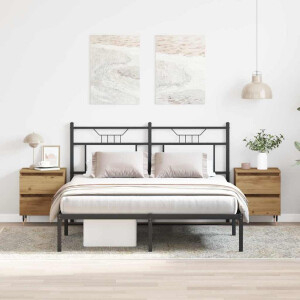vidaXL Nachtkastje 2 pcs Artisan Eiken 40 x 35 x 50 cm Bewerkt hout