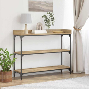 vidaXL Console Tafel artisanaal eikenkleurig 100 x 30 x 80 cm