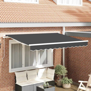 vidaXL Inklapbaar Zonnescherm Antraciet 250 x 200 cm Stof