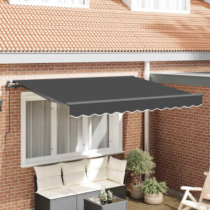 vidaXL Inklapbaar Zonnescherm Antraciet 250 x 200 cm Stof