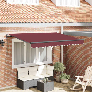 vidaXL Inklapbaar Zonnescherm Bordeauxrood 250 x 200 cm Stof