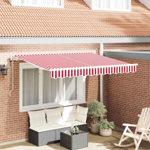 vidaXL Inklapbaar Zonnescherm Rood 250 x 200 cm Stof