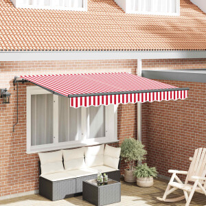vidaXL Inklapbaar Zonnescherm Rood 250 x 200 cm Stof