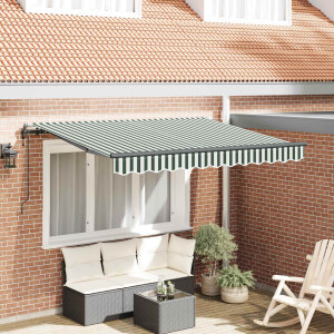 vidaXL Inklapbaar Zonnescherm Groen 250 x 200 cm Stof