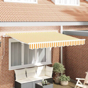 vidaXL Inklapbaar Zonnescherm Geel 300 x 200 cm Stof