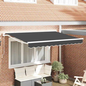 vidaXL Inklapbaar Zonnescherm Antraciet 300 x 200 cm Aluminium en Stof