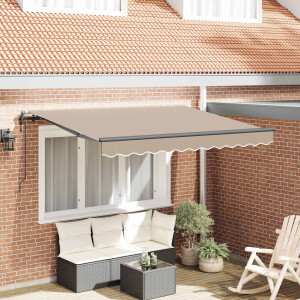 vidaXL Inklapbaar Zonnescherm Beige 300 x 200 cm Stof
