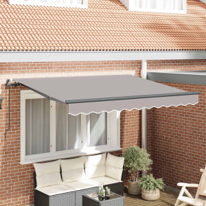 vidaXL Inklapbaar Zonnescherm Lichtgrijs 300 x 200 cm Stof