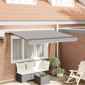 vidaXL Inklapbaar Zonnescherm Lichtgrijs 300 x 200 cm Stof