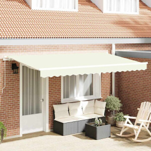 vidaXL Inklapbaar Zonnescherm Crème 350 x 200 cm Stof