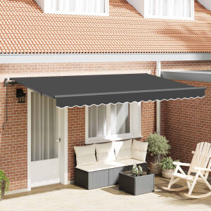 vidaXL Inklapbaar Zonnescherm Antraciet 350 x 200 cm Stof