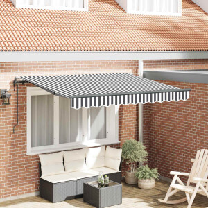 vidaXL Inklapbaar Zonnescherm Antraciet 350 x 200 cm Stof