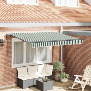 vidaXL Inklapbaar Zonnescherm Groen 350 x 200 cm Stof