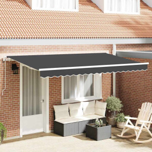 vidaXL Inklapbaar Zonnescherm Antraciet 400 x 200 cm Stof