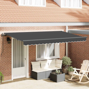 vidaXL Inklapbaar Zonnescherm Antraciet 400 x 200 cm Stof