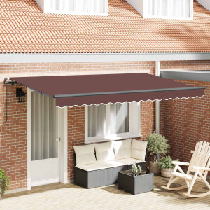 vidaXL Inklapbaar Zonnescherm Bruin 400 x 200 cm Stof